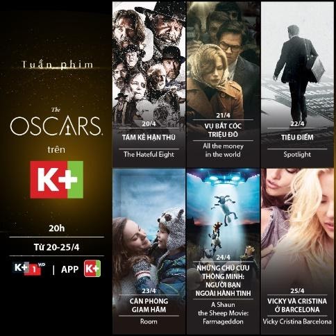 Tháng 4 bùng nổ khuyến mại và mãn nhãn với loạt phim Oscar, Ngoại hạng Anh, Cúp C1 trên K+