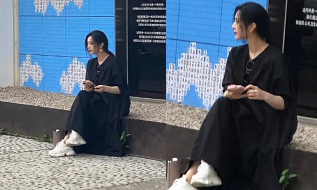 Phạm Băng Băng mặc váy thùng thình ngồi bên lề đường mà vẫn gây bão MXH, làn da trắng sứ và khí chất không lẫn vào đâu được