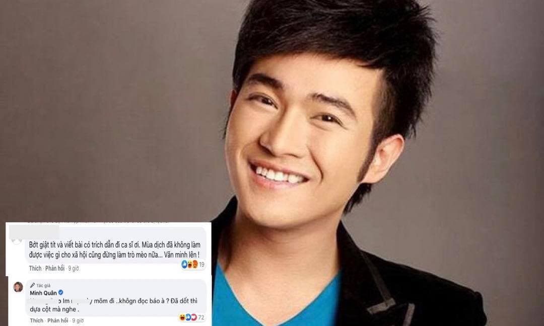 Bị khán giả yêu cầu “bớt làm trò”, ca sĩ Minh Quân dùng từ ngữ thô tục đáp trả gay gắt